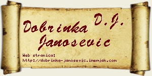 Dobrinka Janošević vizit kartica